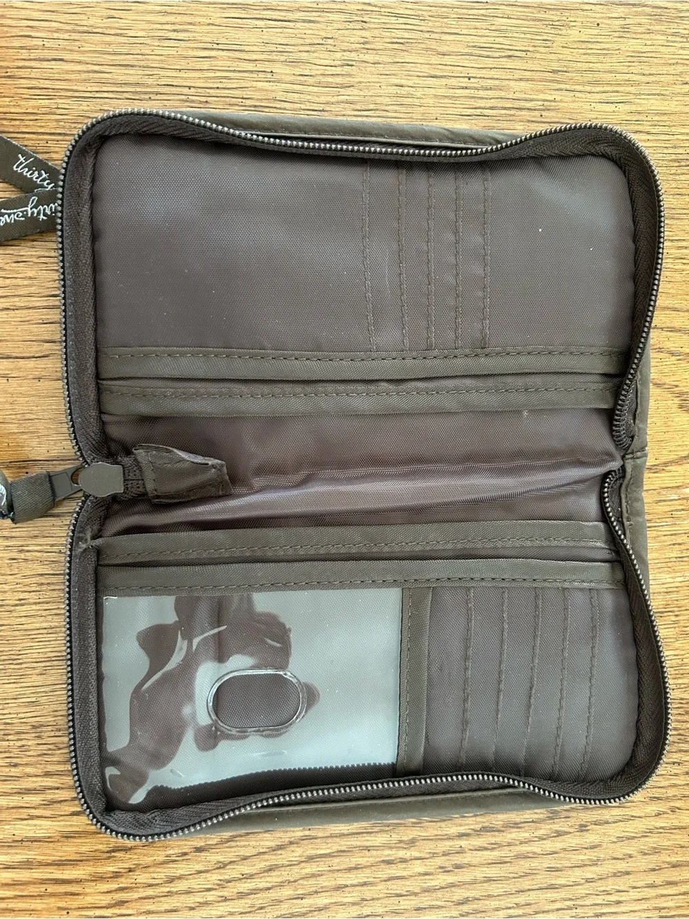 thirty-one Brown Zippered Travel Wallet Organizer